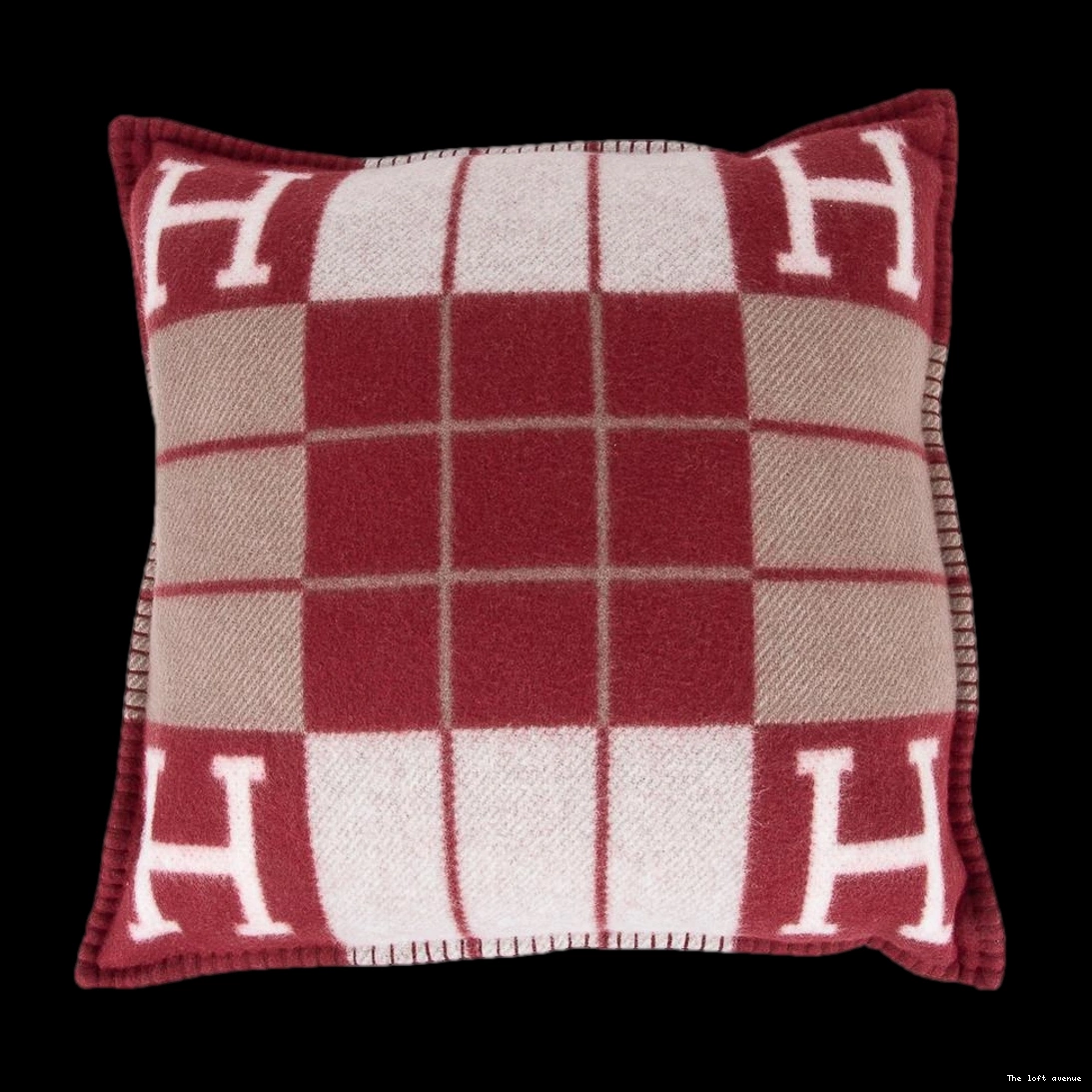 STRIPE HERMES PILLOW WOOL THROW 0709